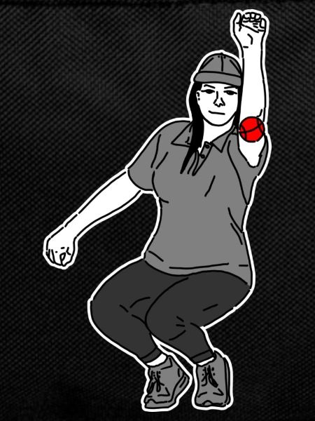 Petanque player Left-handed