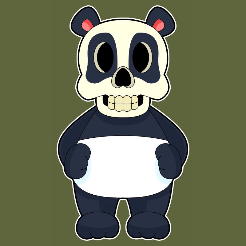 Panda Halloween Skull