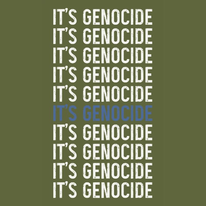 Typographic Phrase Repeated Genocide