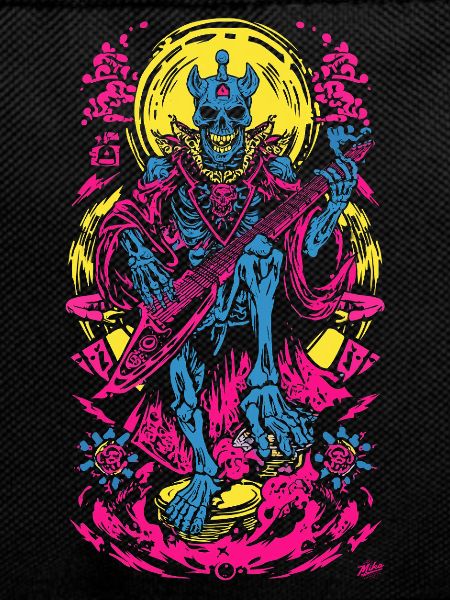 Neon Skeleton Guitariste