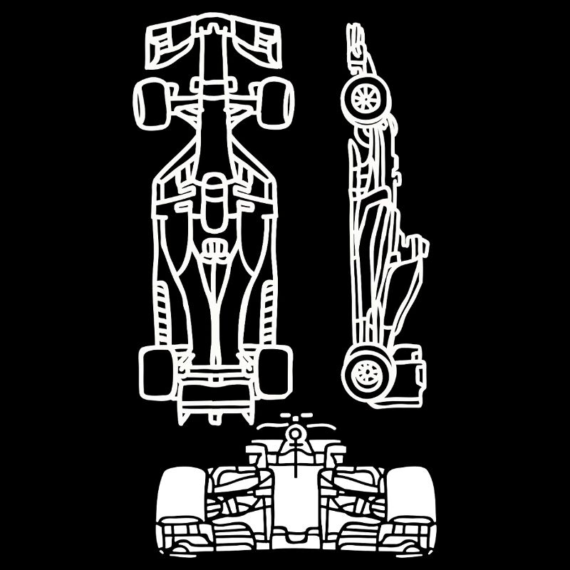 Rennauto Technik-Blueprint – Modernes Design