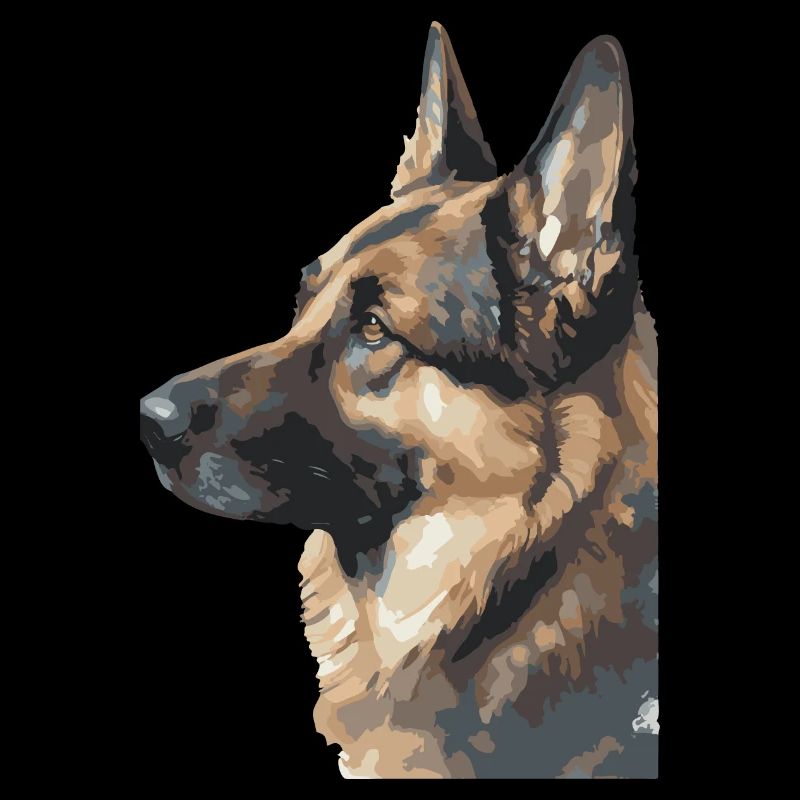 Deutscher Schäferhund Wasserfarben