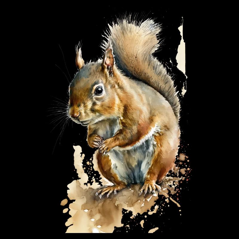 Eichhörnchen Aquarell Cool Realistisch