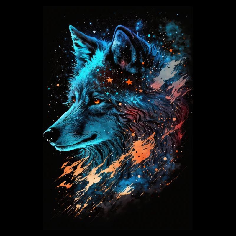 Wolf Galaxy Stars Espace Espace Cool Mystique