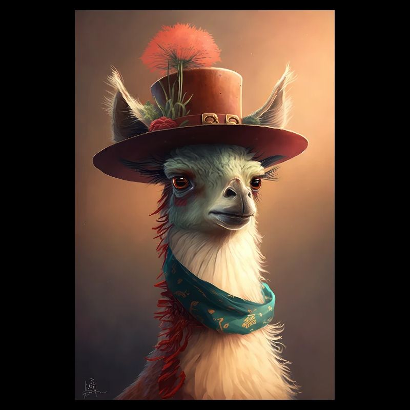 Lama Hat Funny Sweet