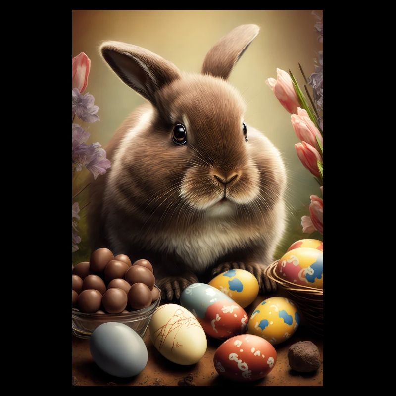Lapin de Pâques Joyeux Oeufs de Pâques Chocolat Sucré