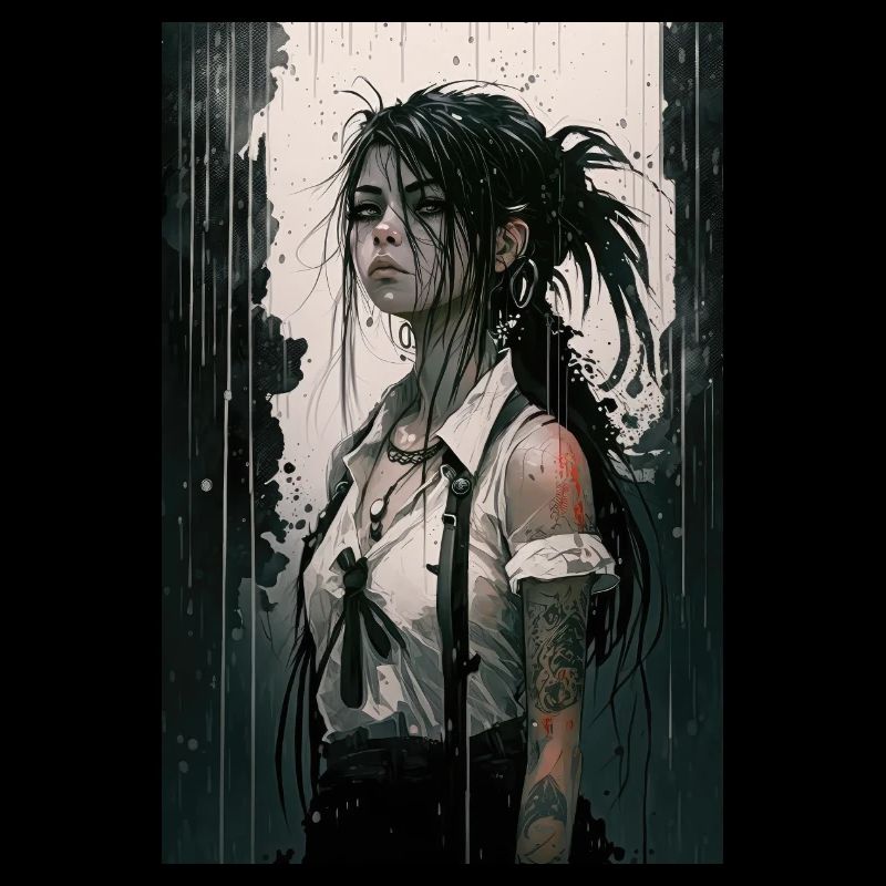 Gothique Mädchen Anime Emo Girl