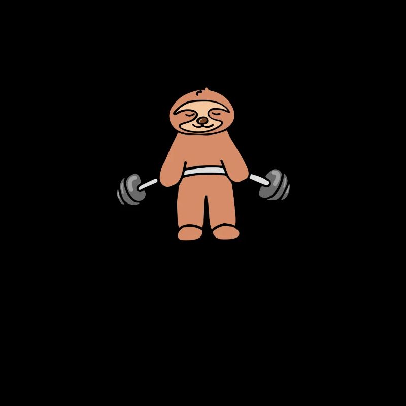Sloth with a dumbbell