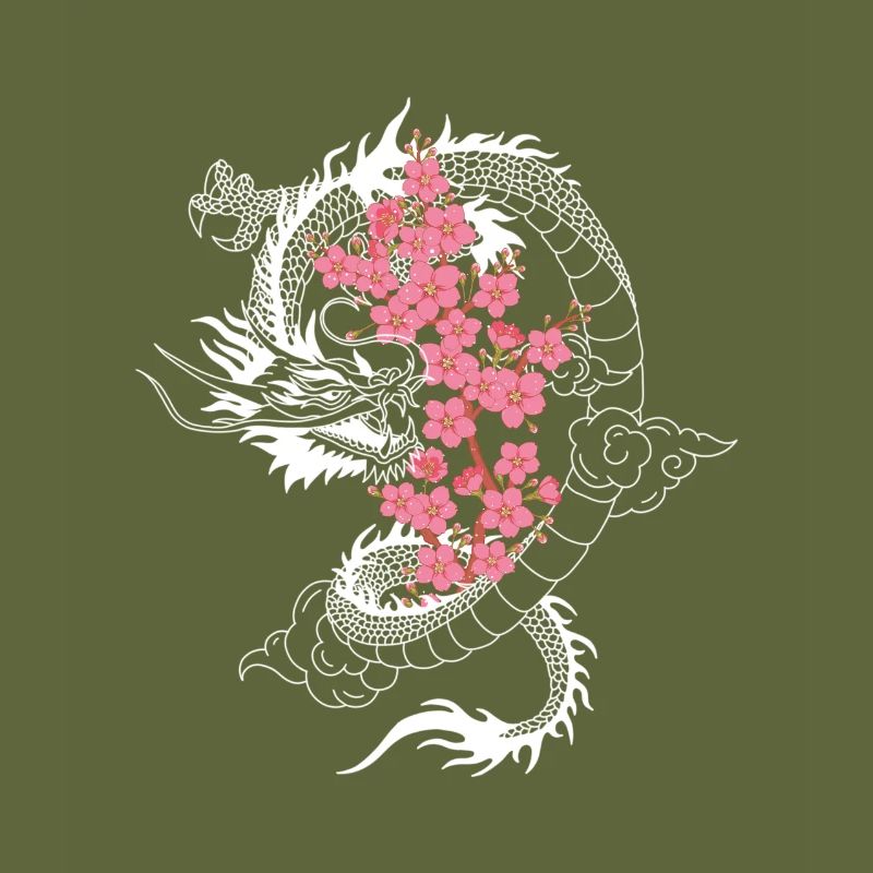 Japanischer Drache Kirschblüten Baum Sakura Tree