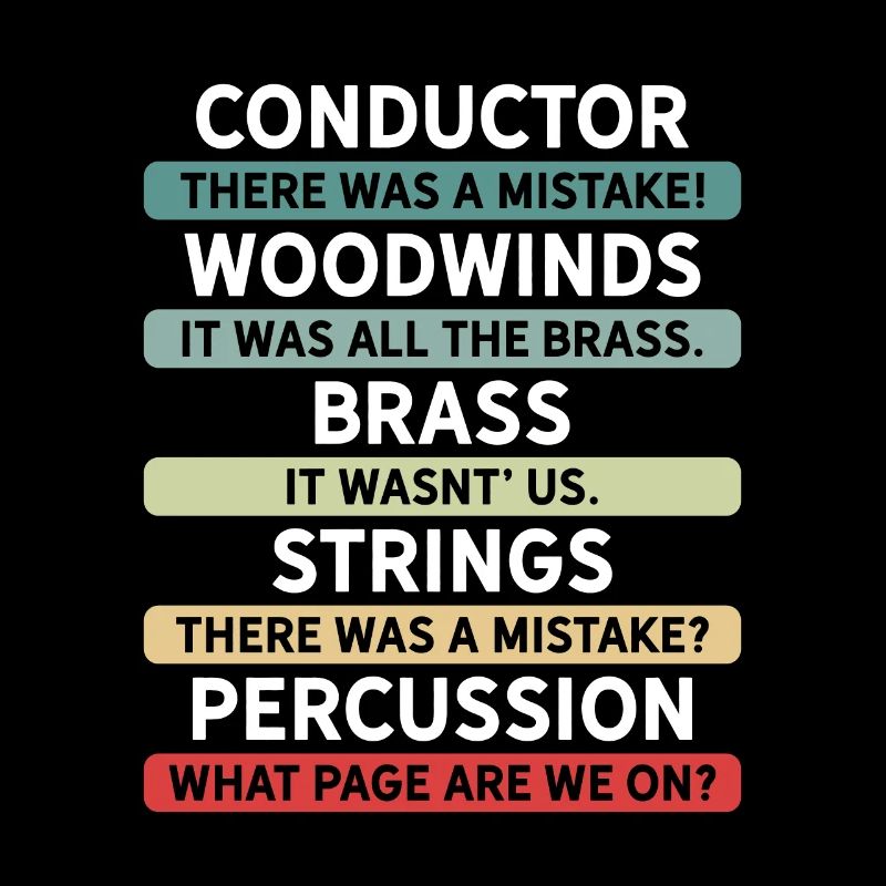 Funny conductor and orchestra