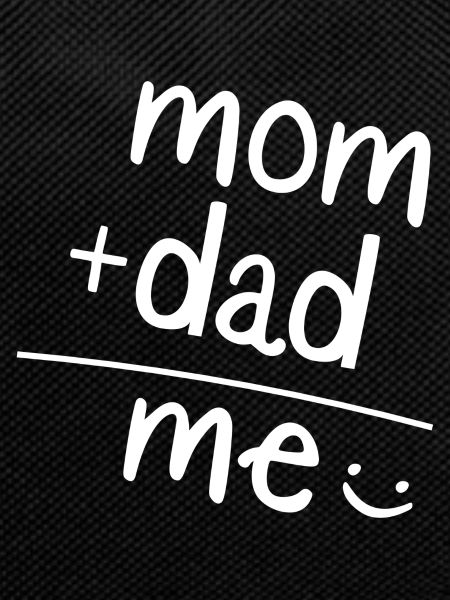 mom + dad = me