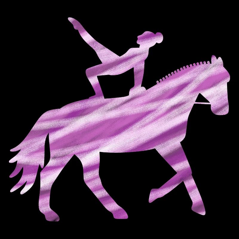 Cheval sautant sur cheval rose - cadeau de saut