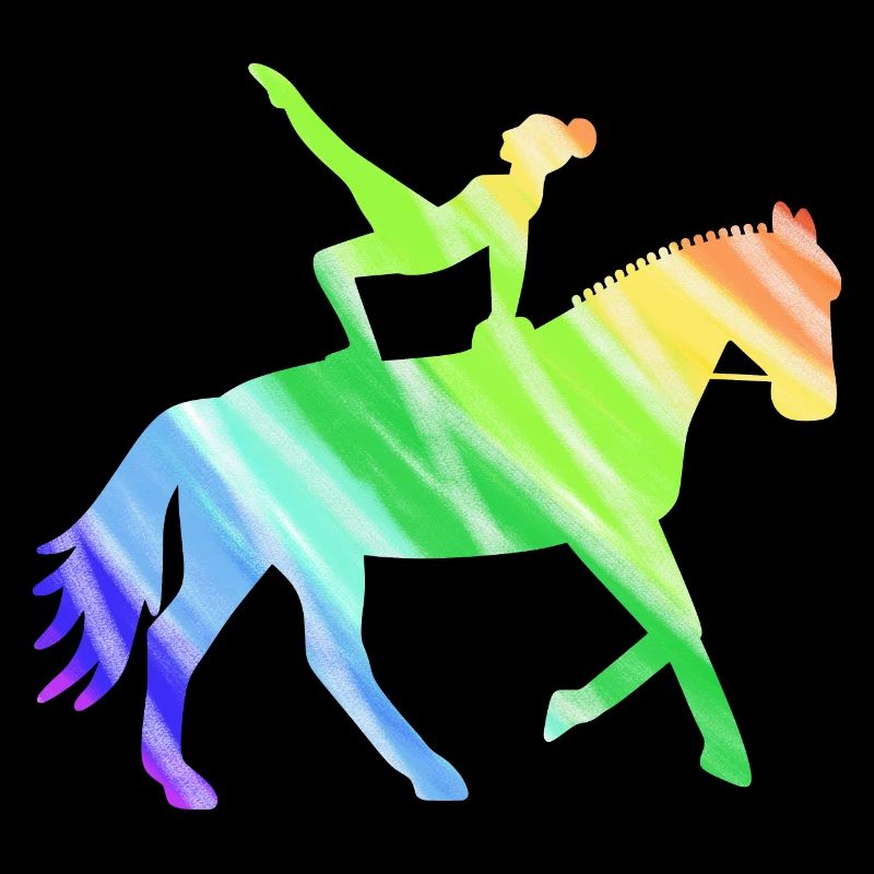 Cheval sautant coloré - cadeau de saut
