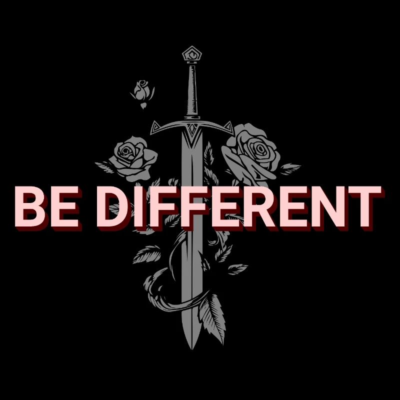 BE DIFFERENT – Red Rose Self-Love Positivity