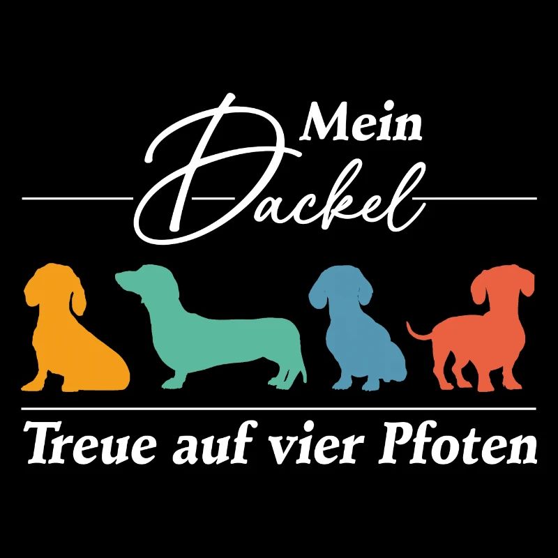 Dackel Treue auf vier Pfoten. Dackelsilhouette