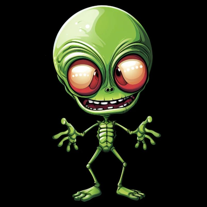 Green Alien : Tête géante de l’espace