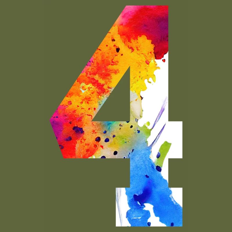 NUMBER 4 YEARS 4TH BIRTHDAY