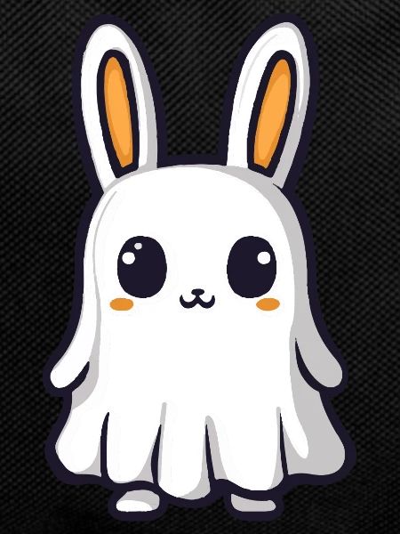 Bunny Halloween Comic Ghost