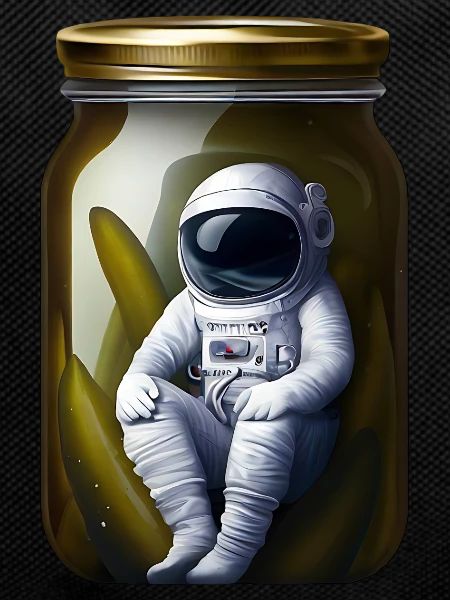 Astronaut in a pickle jar