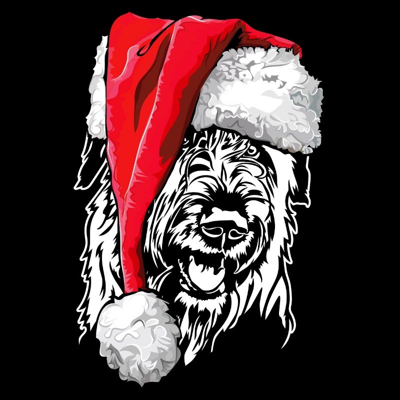 Santa Irish Wolfhound Weihnachten Hunde Wilsigns