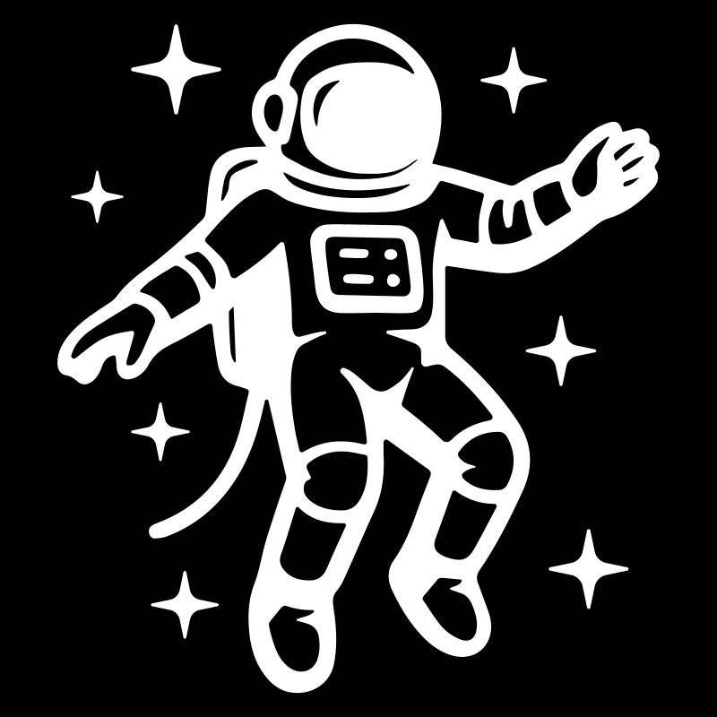 Astronaut schwebt frei im All