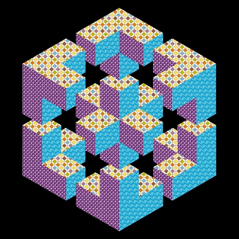 Figure impossible imagination géométrie cube Escher