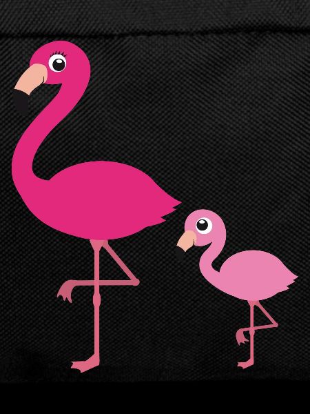 Flamingo Mutter mit Kind