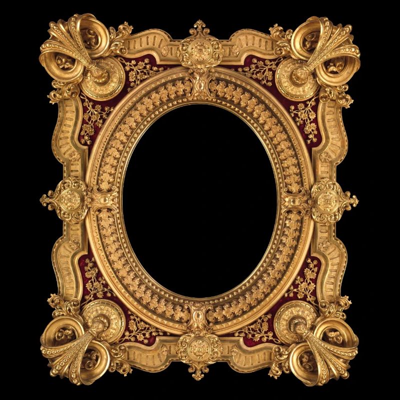 Oval Golden Picture Frame