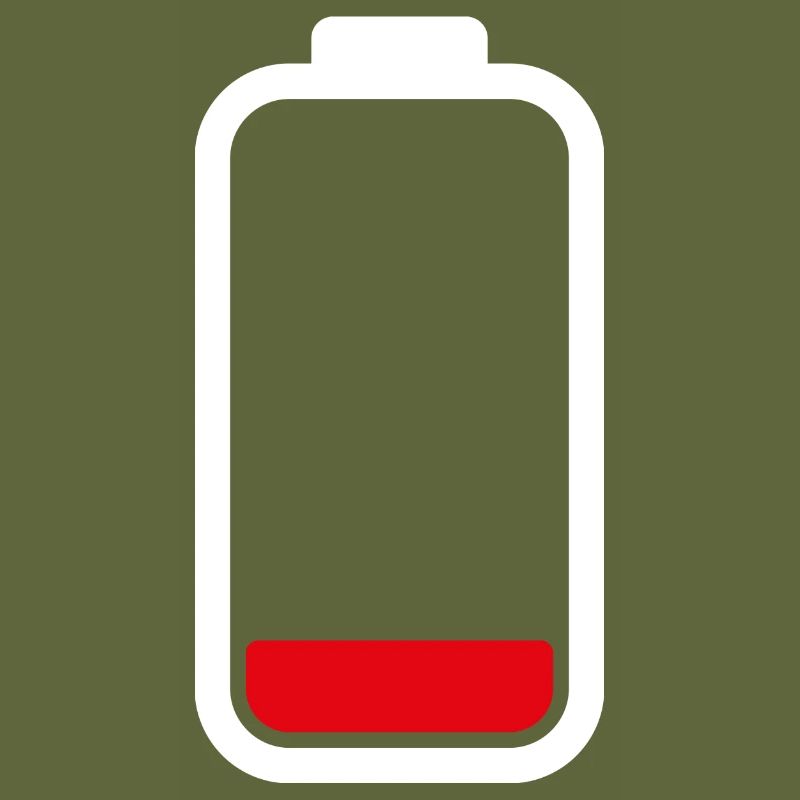 LOW BATTERY - White