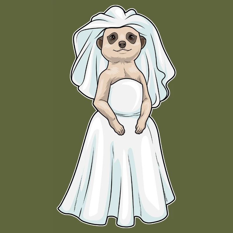 Suricate Voile de mariée Mariage