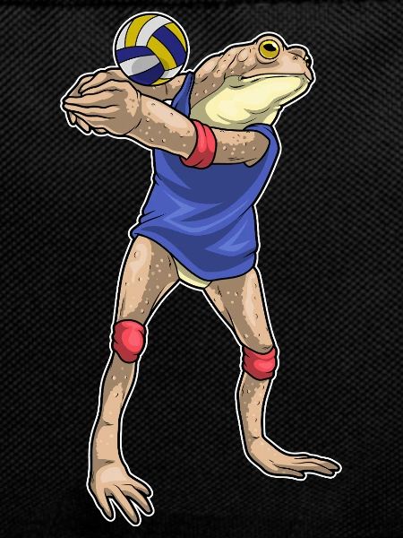Frog Volleyball Player Volleyball