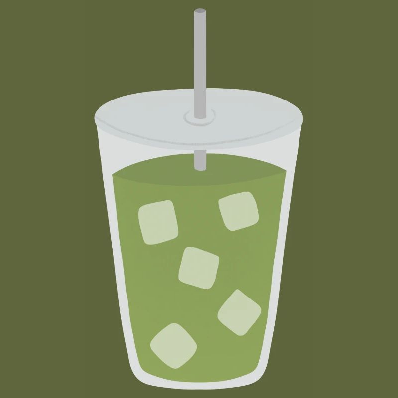 Iced Matcha Latte Beverage