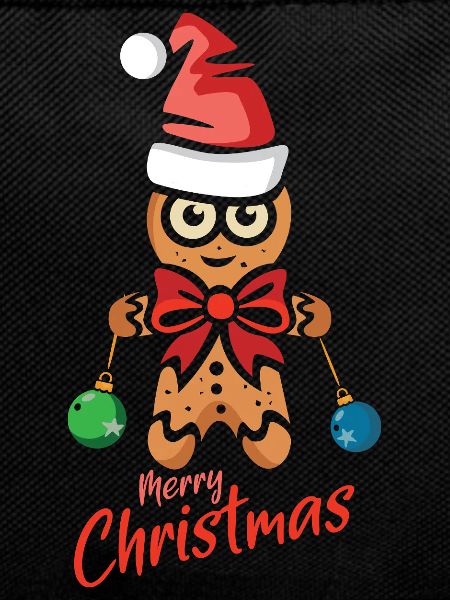 Lebkuchenmann mit Weihnachtsmütze