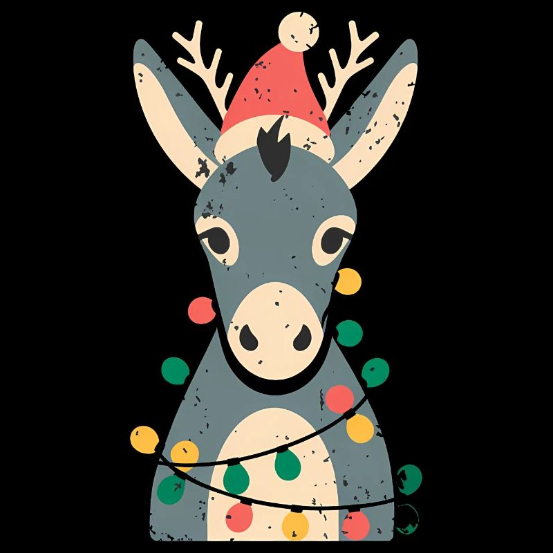 Cute Donkey Elf Christmas
