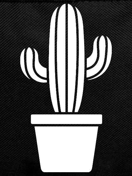 Cactus silhouette in pot plant motif
