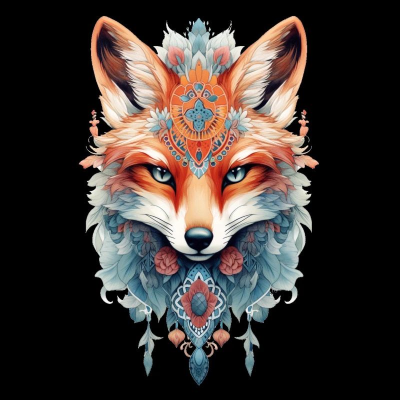 Boho fox colorful