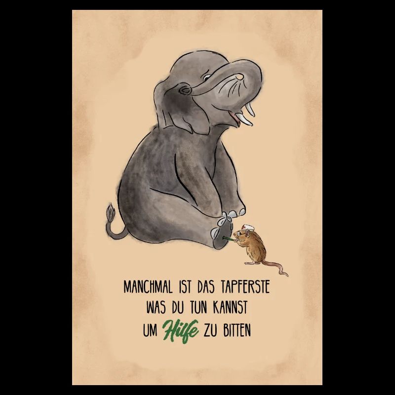 Mouse helps elephant: Saying for more bravery