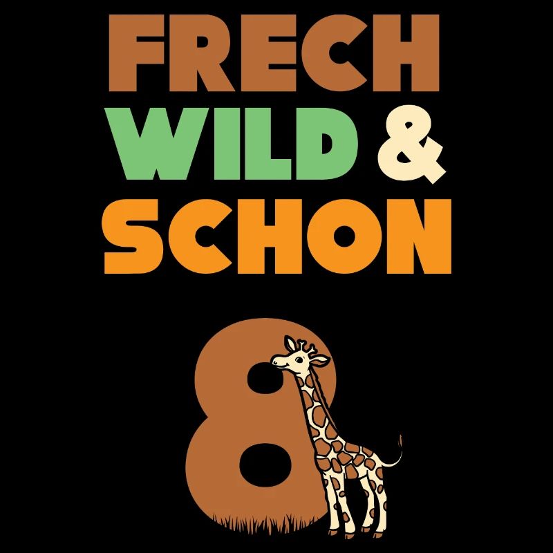 8 Jahre Geburtstag Junge Mädchen Giraffe
