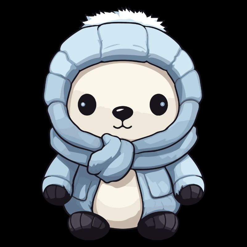 Eisbär Winter Bär Comic Niedlich