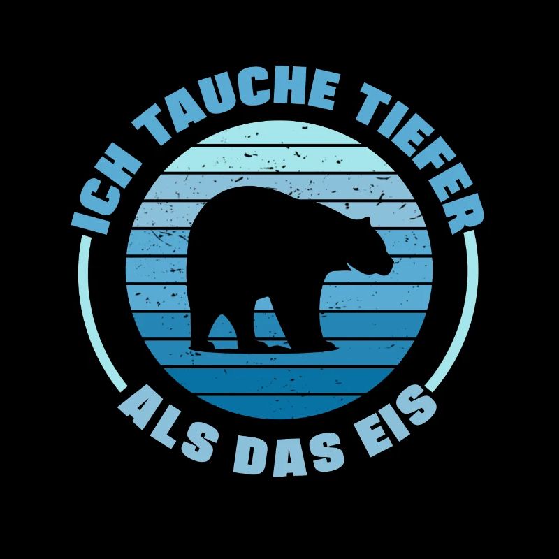 Eisbaden Spruch Eisschwimmer Sonnenbaden Eisbader