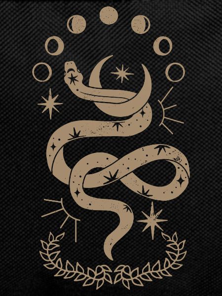 Celestial Snake Moon Mystical Gothic