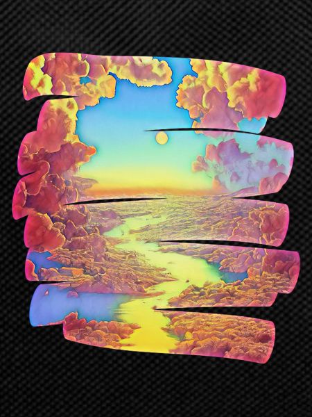 Brushstroke Dreamland with River | Gift