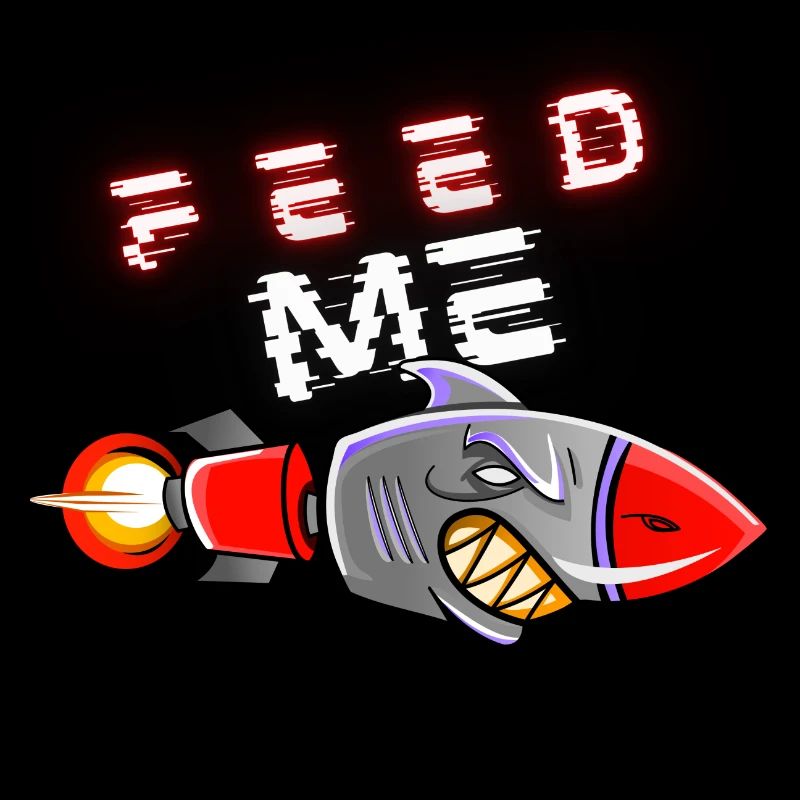 Feed me, hungry shark rocket