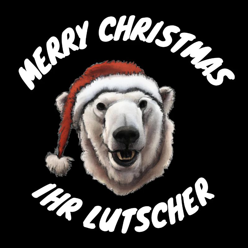 Frohe Weihnachten witziger Spruch zum Fest Eisbär