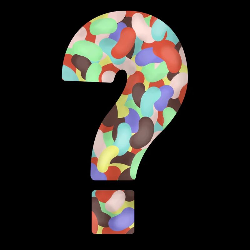 Jelly beans question mark sweets