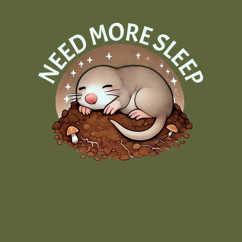 Need more sleep, funny mole,