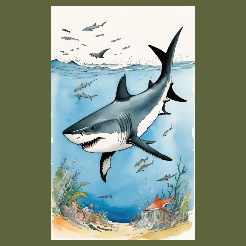 Requin | Grand requin blanc | Créature marine | Poisson