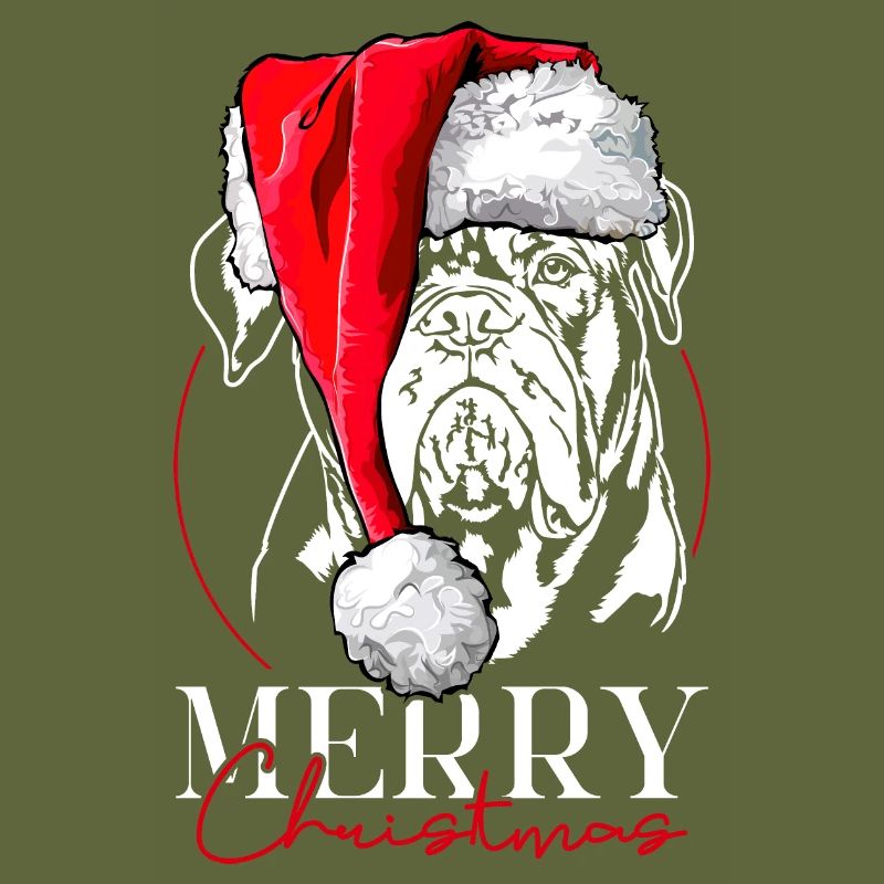 Santa Dogue de Bordeaux Joyeux Noël Wilsigns
