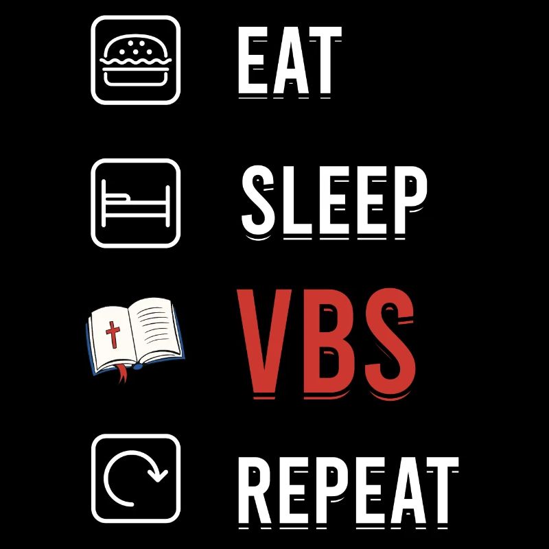 Manger dormir VBS Répéter l’école biblique Jésus-Christ