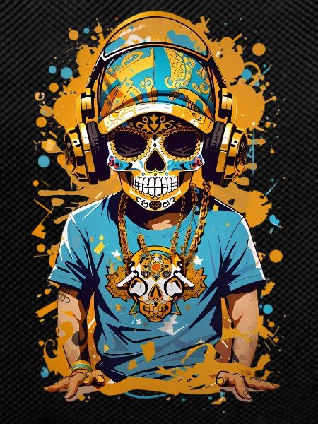 Golden Sugar Skull